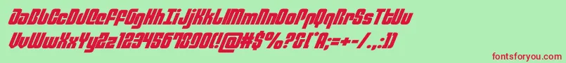 philadelphiaexpandital Font – Red Fonts on Green Background