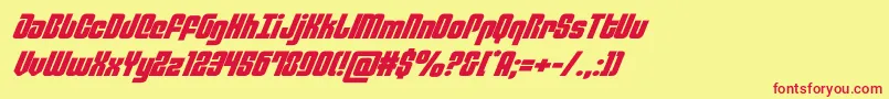 philadelphiaexpandital Font – Red Fonts on Yellow Background