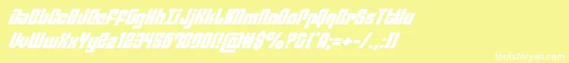 philadelphiaexpandital Font – White Fonts on Yellow Background