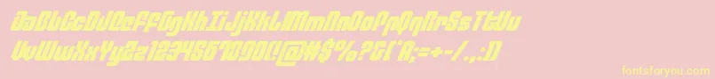 philadelphiaexpandital-Schriftart – Gelbe Schriften auf rosa Hintergrund