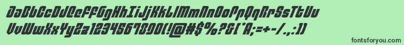 philadelphiaexpandital Font – Black Fonts on Green Background