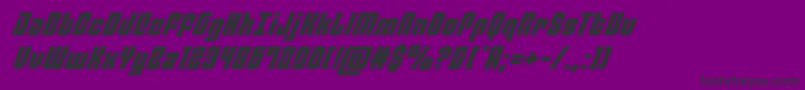 philadelphiaexpandital Font – Black Fonts on Purple Background