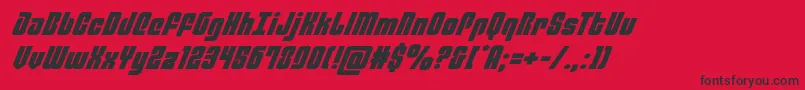 philadelphiaexpandital Font – Black Fonts on Red Background