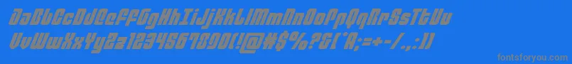 philadelphiaexpandital Font – Gray Fonts on Blue Background