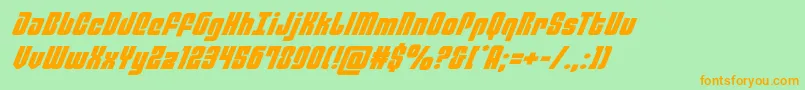 philadelphiaexpandital Font – Orange Fonts on Green Background