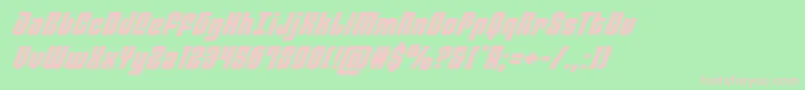 Fonte philadelphiaexpandital – fontes rosa em um fundo verde