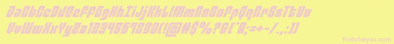 philadelphiaexpandital Font – Pink Fonts on Yellow Background