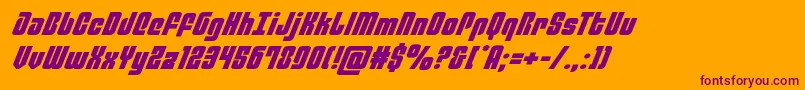 philadelphiaexpandital Font – Purple Fonts on Orange Background