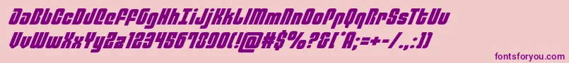 philadelphiaexpandital Font – Purple Fonts on Pink Background