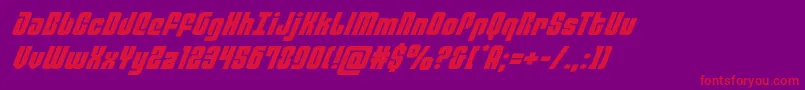 philadelphiaexpandital Font – Red Fonts on Purple Background