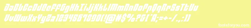 philadelphiaexpandital Font – White Fonts on Yellow Background