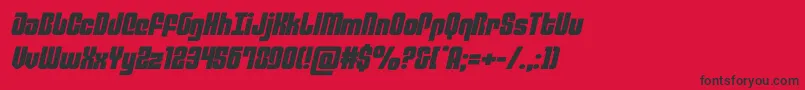 philadelphiaexpandsemital Font – Black Fonts on Red Background