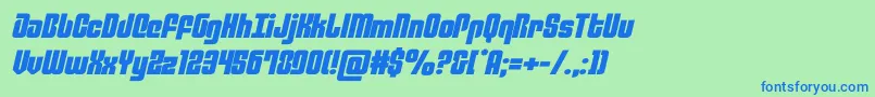 philadelphiaexpandsemital Font – Blue Fonts on Green Background