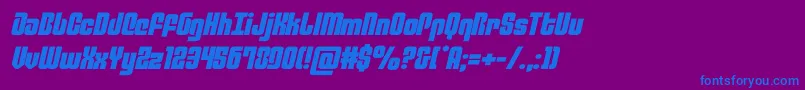 philadelphiaexpandsemitalフォントについての詳細 フォントphiladelphiaexpandsemital – 紫色の背景に青い文字