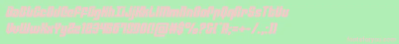 philadelphiaexpandsemital Font – Pink Fonts on Green Background