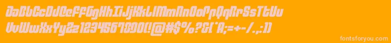 philadelphiaexpandsemital Font – Pink Fonts on Orange Background