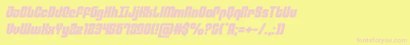 フォントphiladelphiaexpandsemital – ピンクのフォント、黄色の背景