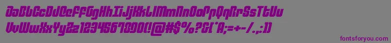 philadelphiaexpandsemital Font – Purple Fonts on Gray Background