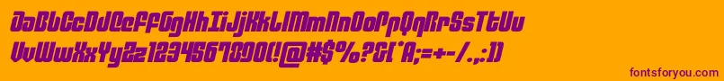 philadelphiaexpandsemital-fontti – violetit fontit oranssilla taustalla