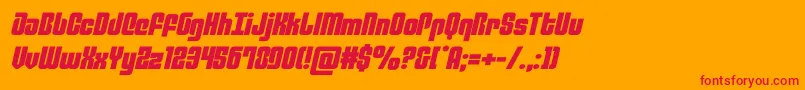 philadelphiaexpandsemital Font – Red Fonts on Orange Background