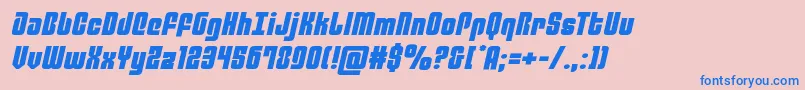 philadelphiaexpandsemital Font – Blue Fonts on Pink Background