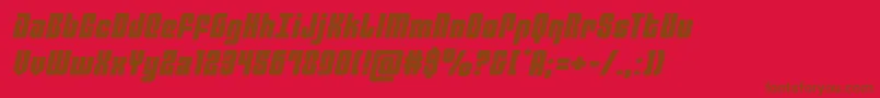philadelphiaexpandsemital Font – Brown Fonts on Red Background