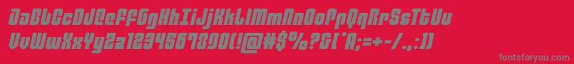 philadelphiaexpandsemital Font – Gray Fonts on Red Background