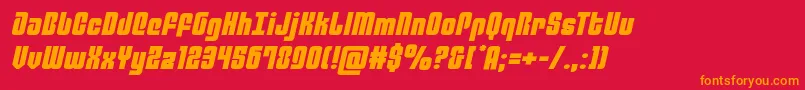 philadelphiaexpandsemital Font – Orange Fonts on Red Background