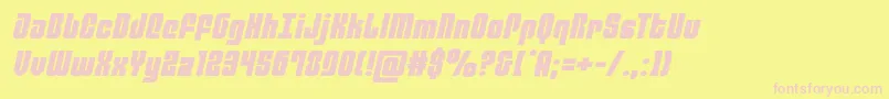 philadelphiaexpandsemital-Schriftart – Rosa Schriften auf gelbem Hintergrund