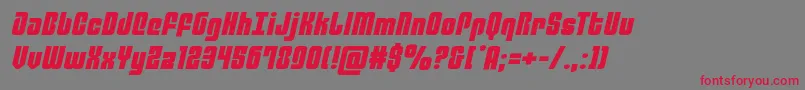 フォントphiladelphiaexpandsemital – 赤い文字の灰色の背景