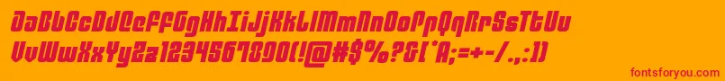 philadelphiaexpandsemital Font – Red Fonts on Orange Background