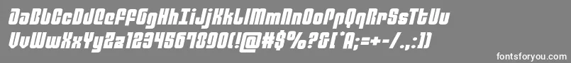 philadelphiaexpandsemital Font – White Fonts on Gray Background