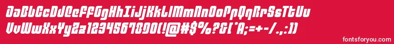 philadelphiaexpandsemital Font – White Fonts on Red Background