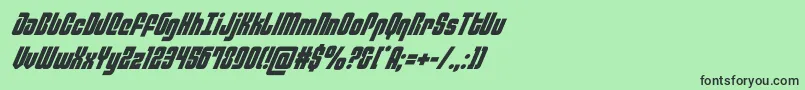 philadelphiaital Font – Black Fonts on Green Background