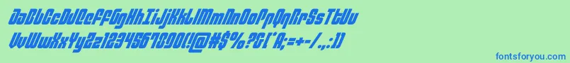 philadelphiaital Font – Blue Fonts on Green Background