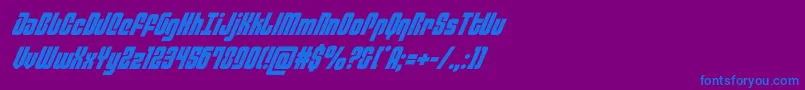 philadelphiaital Font – Blue Fonts on Purple Background