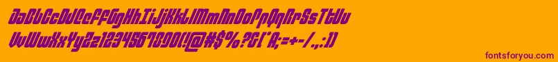 philadelphiaital Font – Purple Fonts on Orange Background