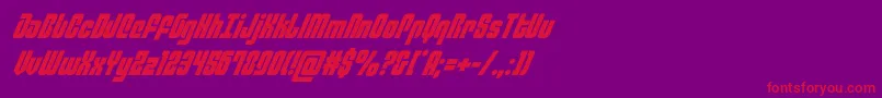 philadelphiaital Font – Red Fonts on Purple Background