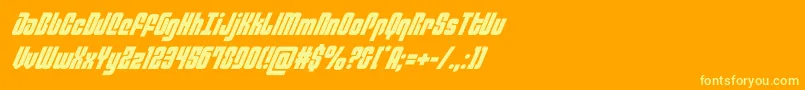 philadelphiaital Font – Yellow Fonts on Orange Background