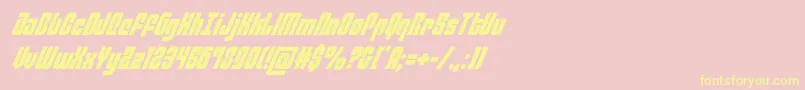 philadelphiaital Font – Yellow Fonts on Pink Background