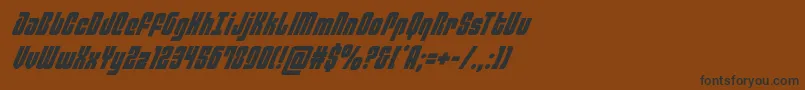 philadelphiaital Font – Black Fonts on Brown Background