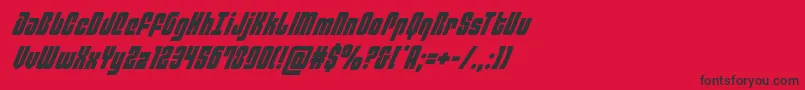 philadelphiaital Font – Black Fonts on Red Background
