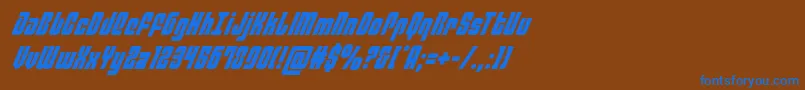 philadelphiaital Font – Blue Fonts on Brown Background