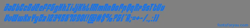 philadelphiaital Font – Blue Fonts on Gray Background