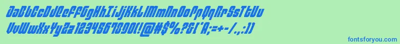 philadelphiaital Font – Blue Fonts on Green Background