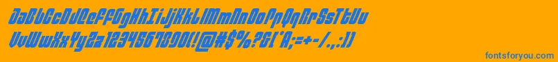 philadelphiaital Font – Blue Fonts on Orange Background