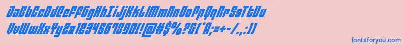 philadelphiaital Font – Blue Fonts on Pink Background