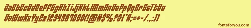 philadelphiaital Font – Brown Fonts on Yellow Background