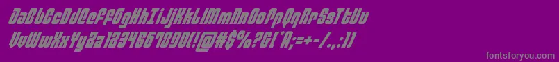 フォントphiladelphiaital – 紫の背景に灰色の文字