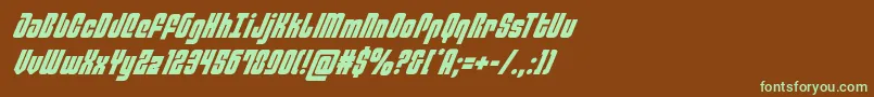 philadelphiaital Font – Green Fonts on Brown Background